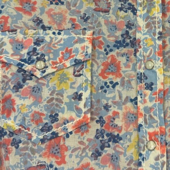 Ariat Women's Floral Western Shirt, Snap Closure, Long Sleeve, XL, Boho, 70s - Picture 5 of 8